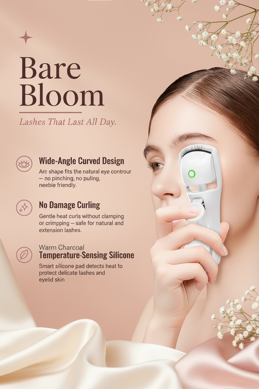 Bare Bloom – Eyelash Curler In Use