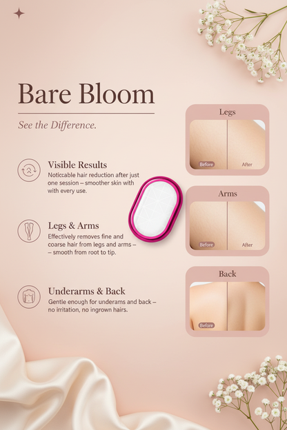 Bare Bloom – Crystal Hair Eraser Before & After