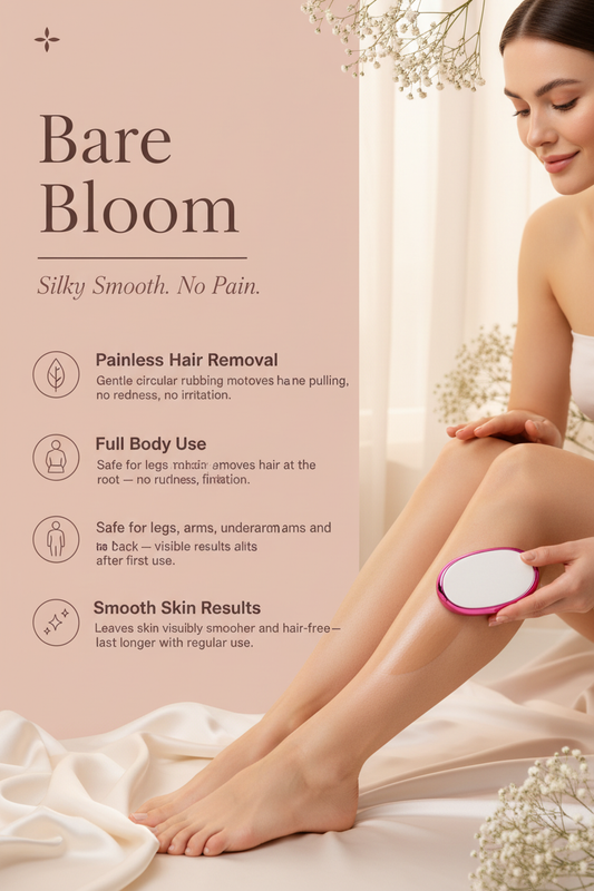Bare Bloom – Crystal Hair Eraser In Use