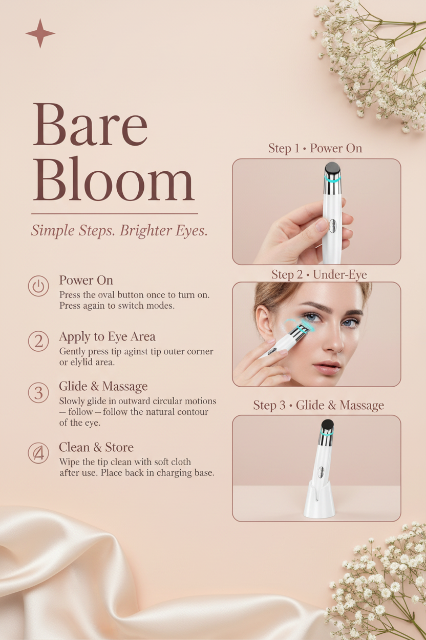 Bare Bloom – Eye Massager How To Use