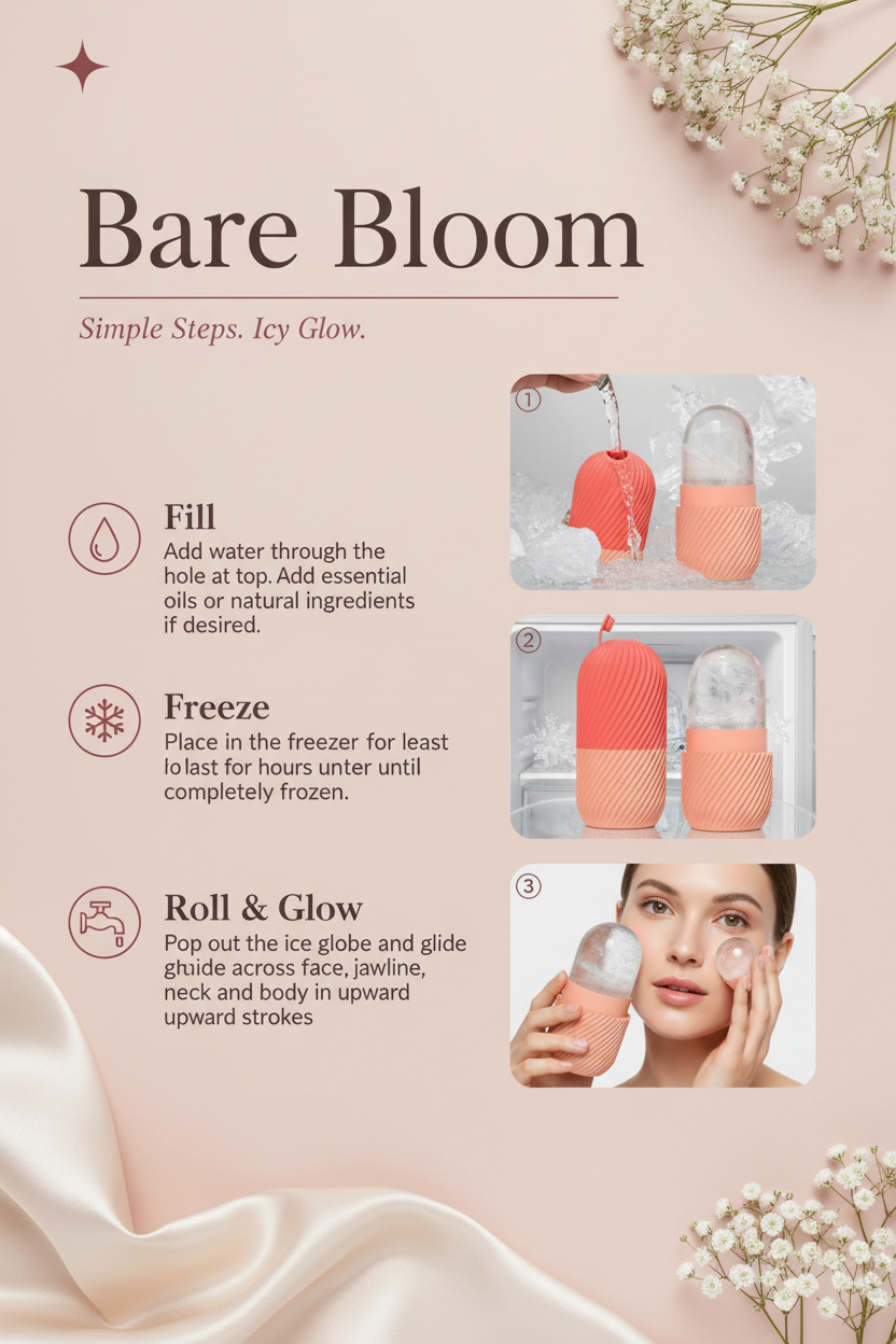 Bare Bloom – Ice Globe How To Use (Pink)