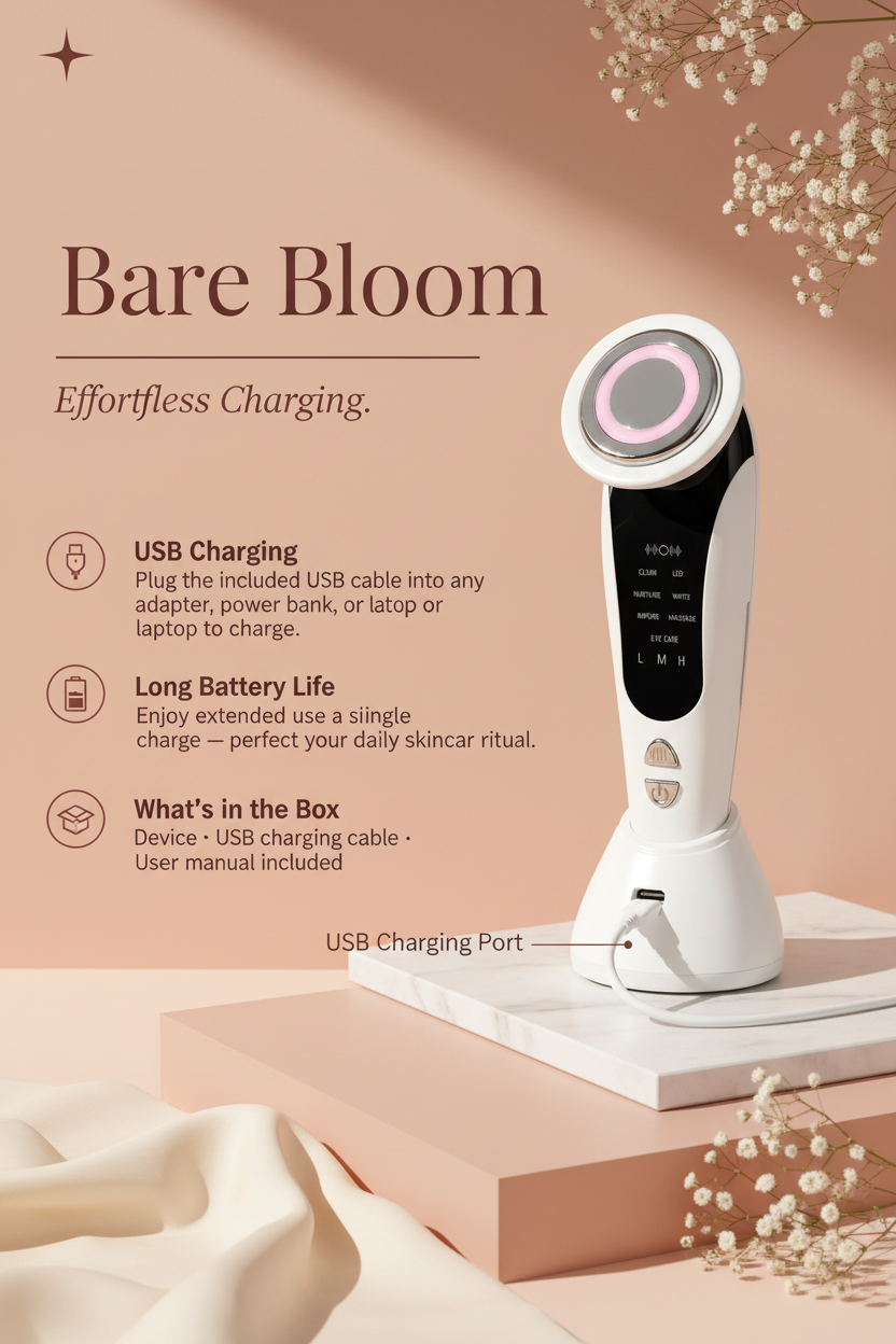 Bare Bloom – LED Device Charging