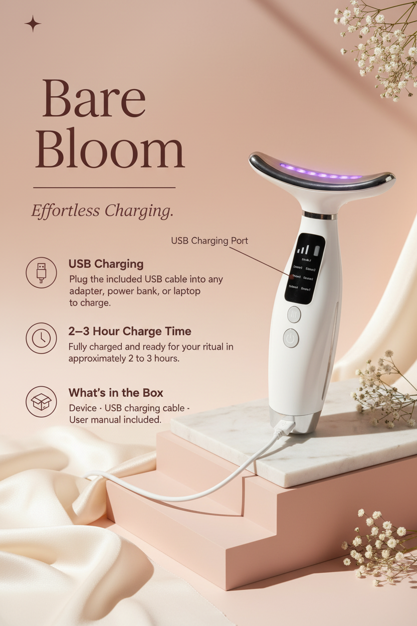 Bare Bloom – Neck LED Device Charging