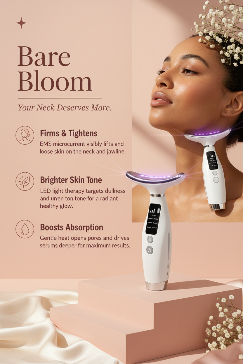 Bare Bloom – Neck LED Device In Use